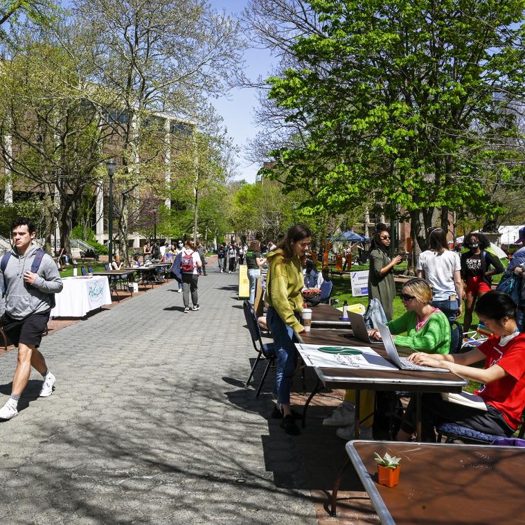 green fest on walkway