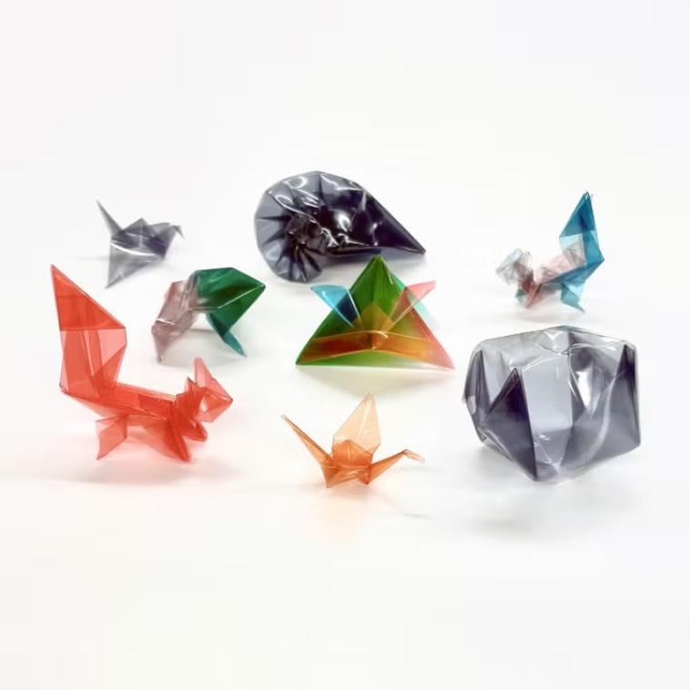 colorful origami figures