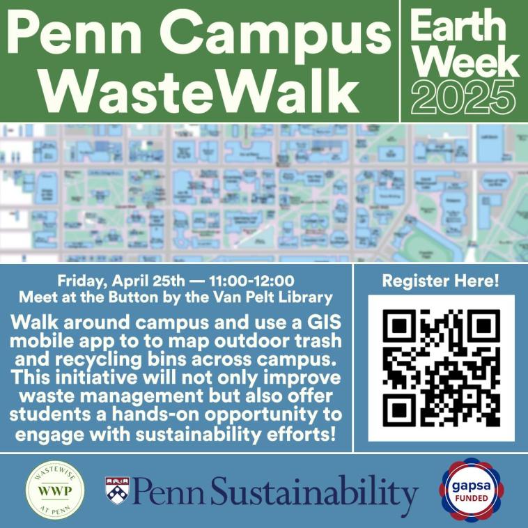 Campus WasteWalk Flyer for event on 4.25.25