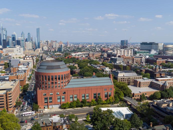 Top down view of penn campus