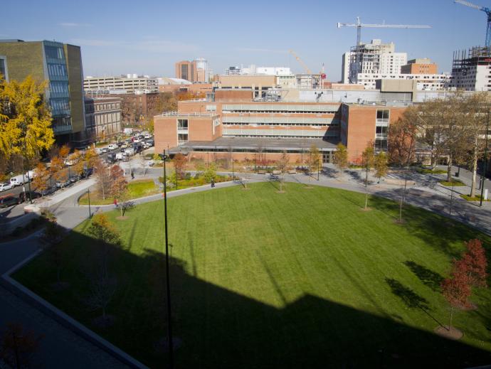 aerial photo of Shoemaker Green