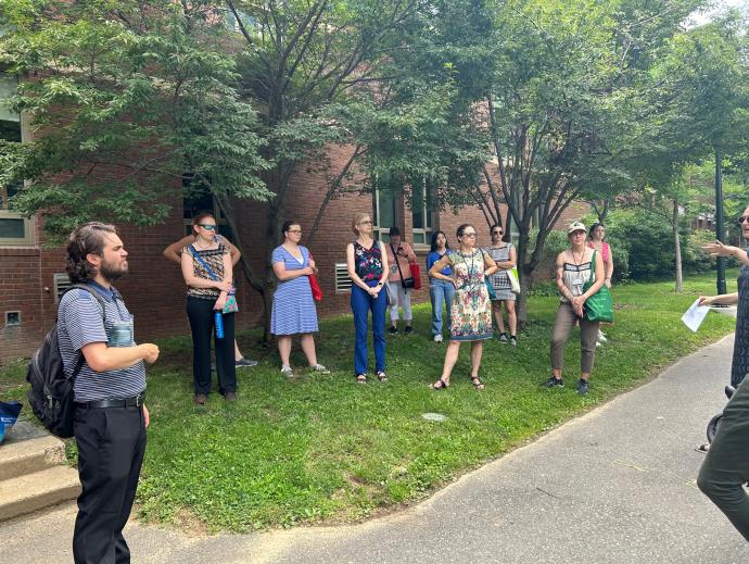 Eco reps standing outside