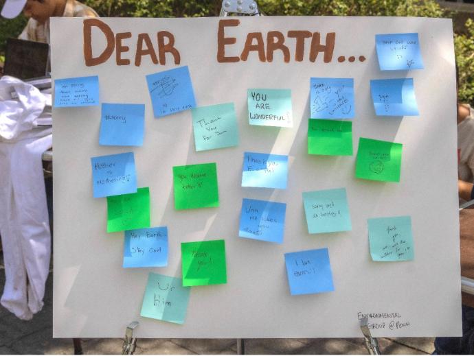 Sticky Notes for Earth Week Event