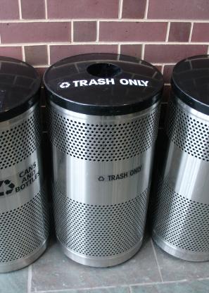 sample of three waste bins